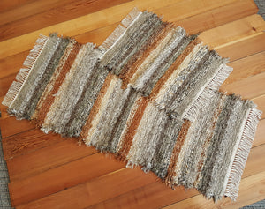 Kitchen or Bedroom Rug & Small Rug Set - 24" x 54" & 20" x 25" Olive & Taupe