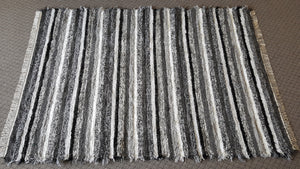 Living Room, Dining Room or Family Room Rug - 6' x 8' 6" Black, Gray & Silver